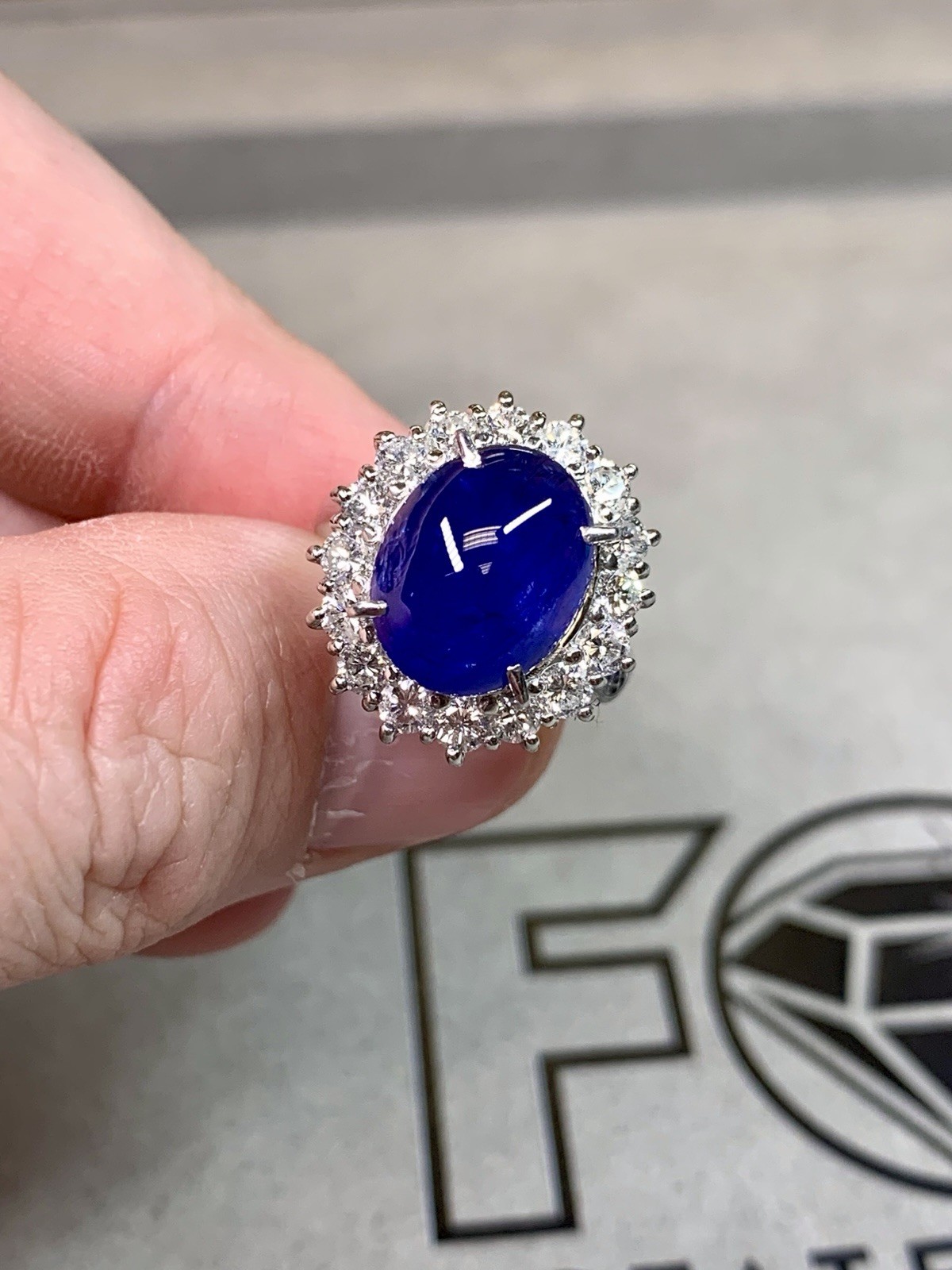 Estate Untreated 7.68ct Burmese Star Sapphire Diamond Platinum Cocktail Ring GIA