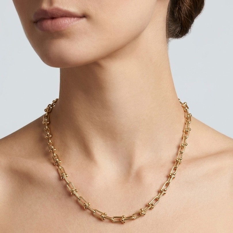 14K Yellow Gold Jax U Link Chain Statement Necklace 16″ 18″, 20″, 22″, 24″ 30″
