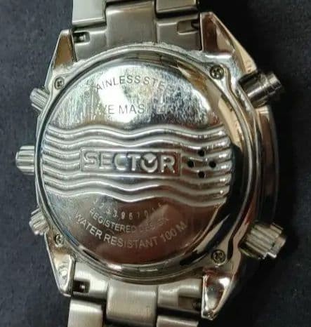 Rare SECTOR Dive Master Ana-Digi Watch 17cm/6.69in Quartz 100m junk used