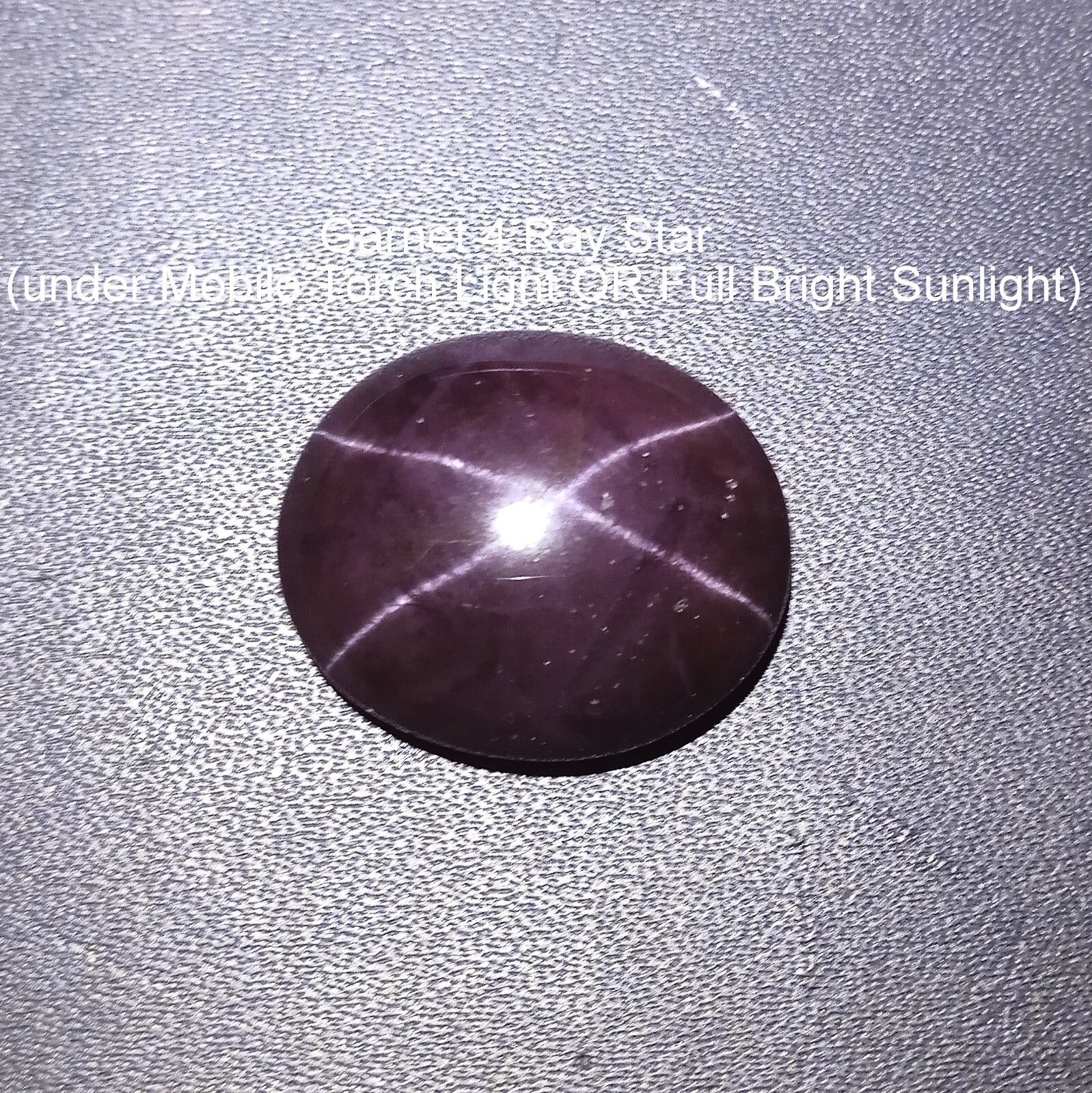 39 Carat Natural 4-Ray Star Deep Purple Reddish Garnet Star Oval Shape Cabochon