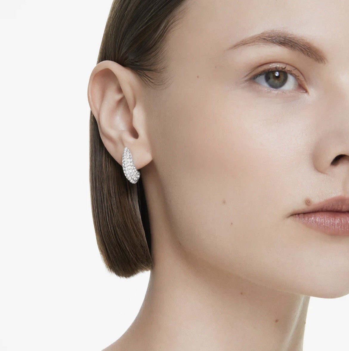 Swarovski Sublima Drop Earrings, Crystal Pearls,Rhodium plated, 5692107, New !!