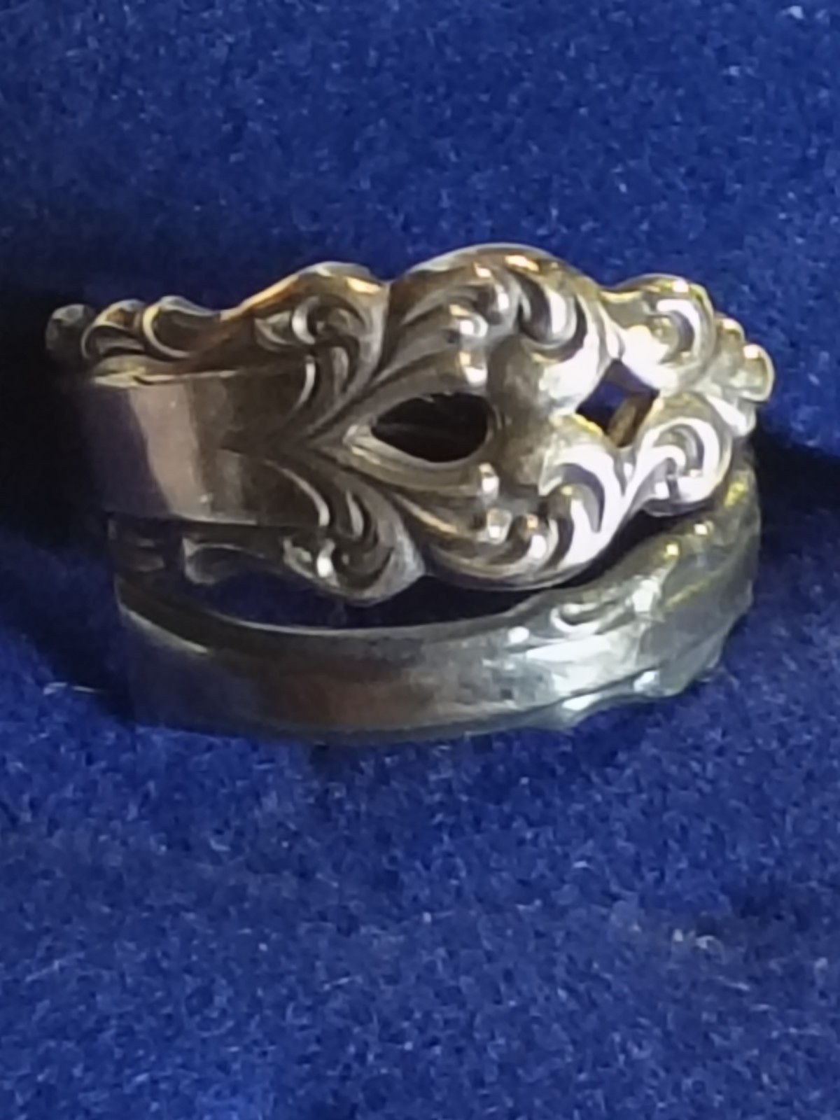 International Sterling Spoon Bypass Wrap Ring Size 5 Sterling Silver 925
