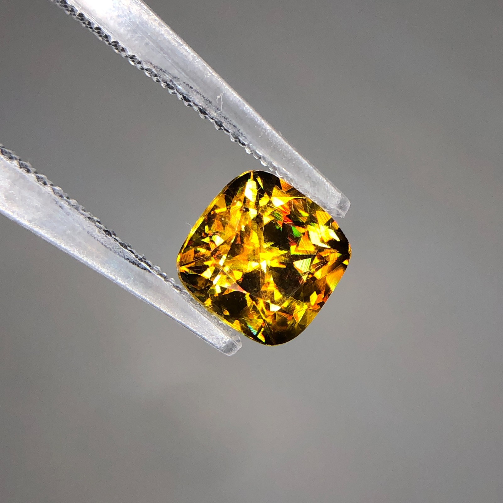 1.45 Ct Natural Full Fire Sphene Titanite | Cushion Cut Gemstone | For Jewelry