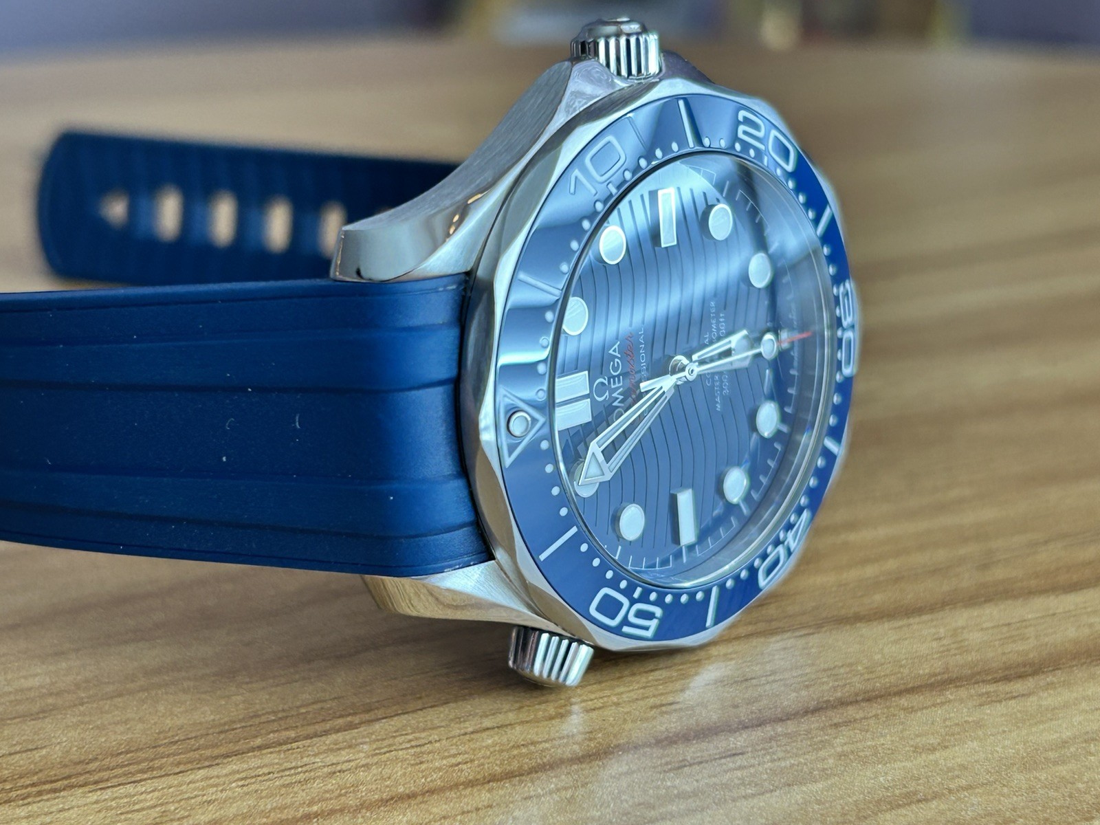 2024 Omega Seamaster Diver 300M Blue Wave Dial 42mm Blue Ceramic w/ Box & Cards