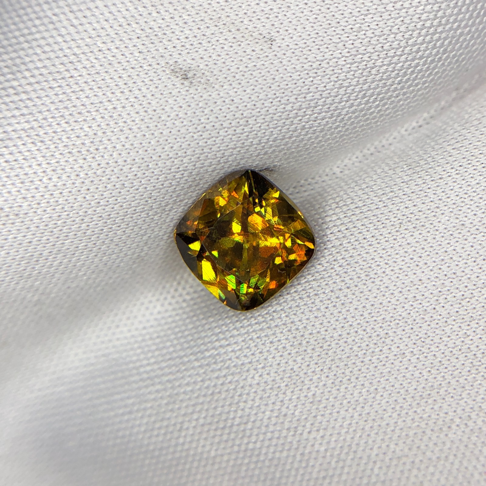 1.45 Ct Natural Full Fire Sphene Titanite | Cushion Cut Gemstone | For Jewelry