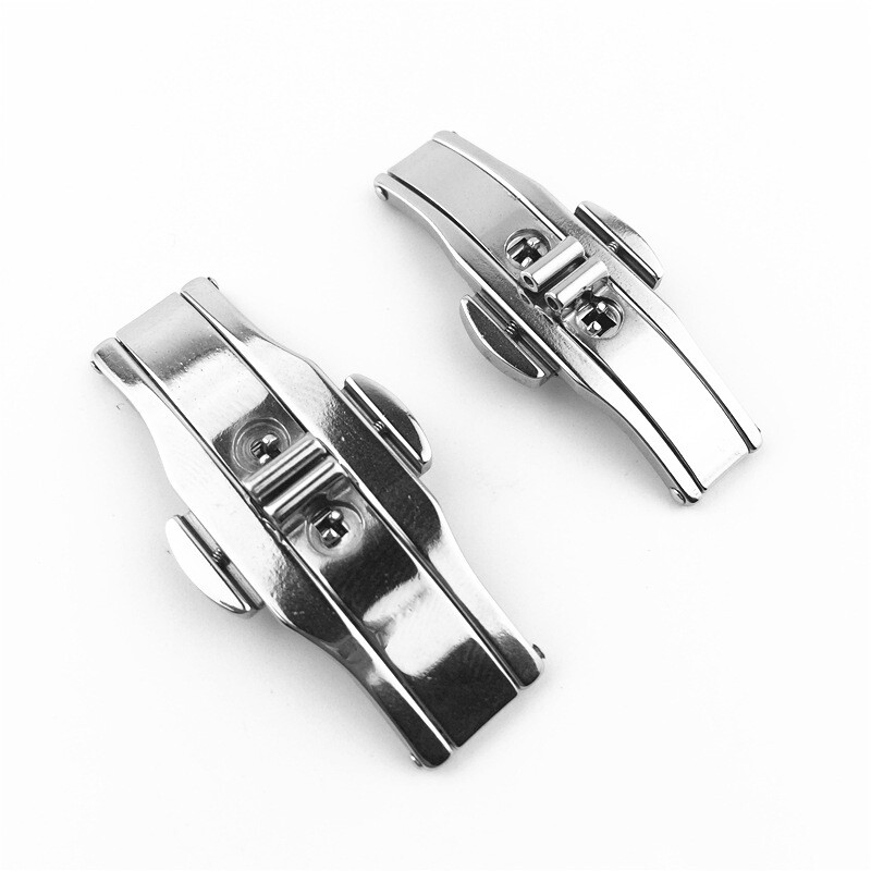 Premium Solid Stainless Steel Watch Buckle Butterfly Clasp15 18 19 21 23 25 27mm