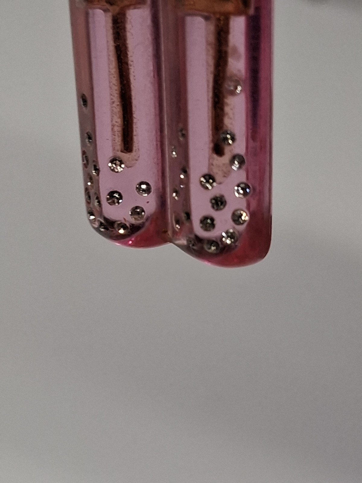 Juicy Couture Pink Popsicle Crystal Charm Pendant Gold Plated 2000’s