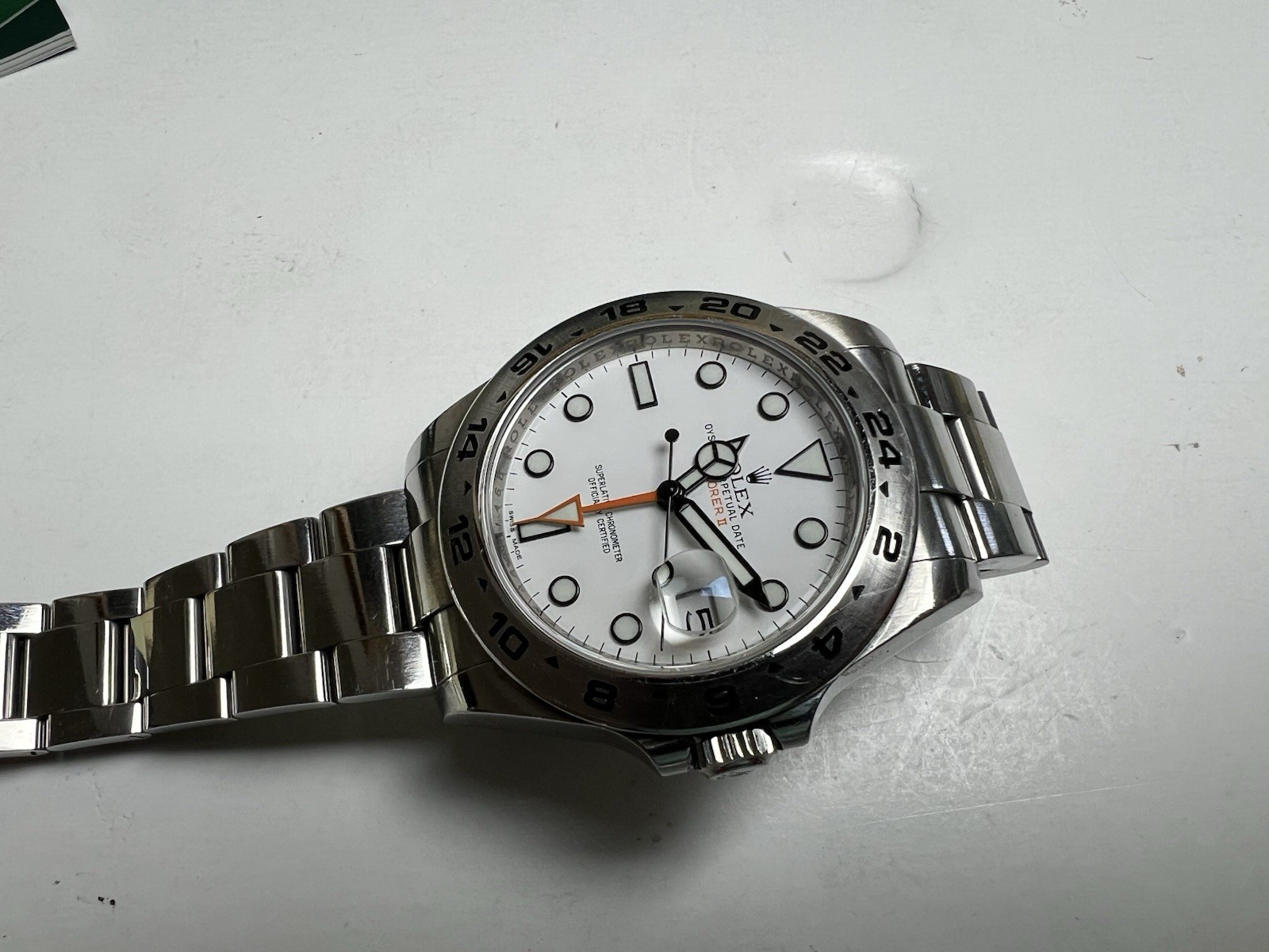 Rolex Explorer II 216570 42MM White Polar Dial Oyster Steel Box