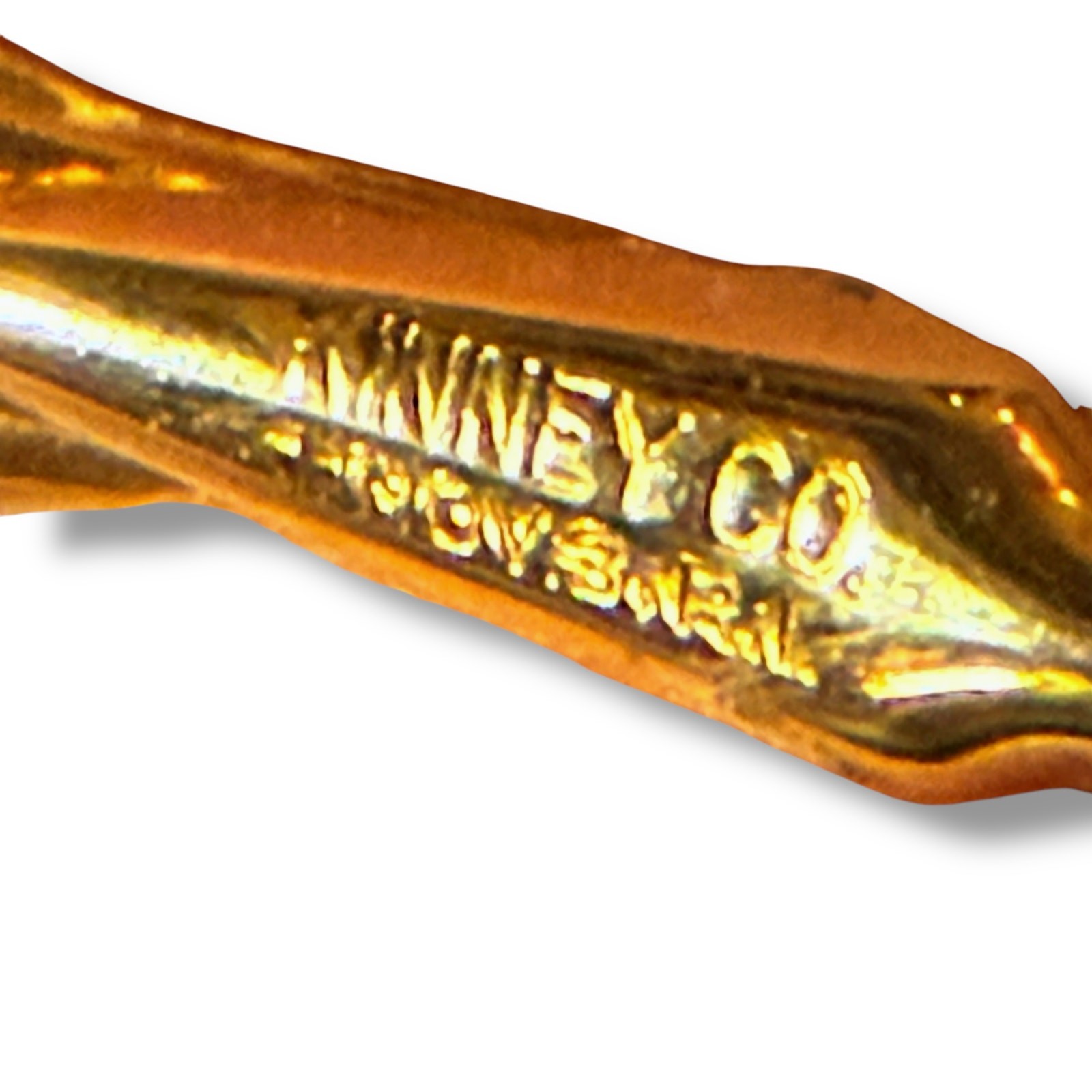 Vintage Kinney Co. Tie Clip Mens Crescent Gold Tone Crescent Wrench