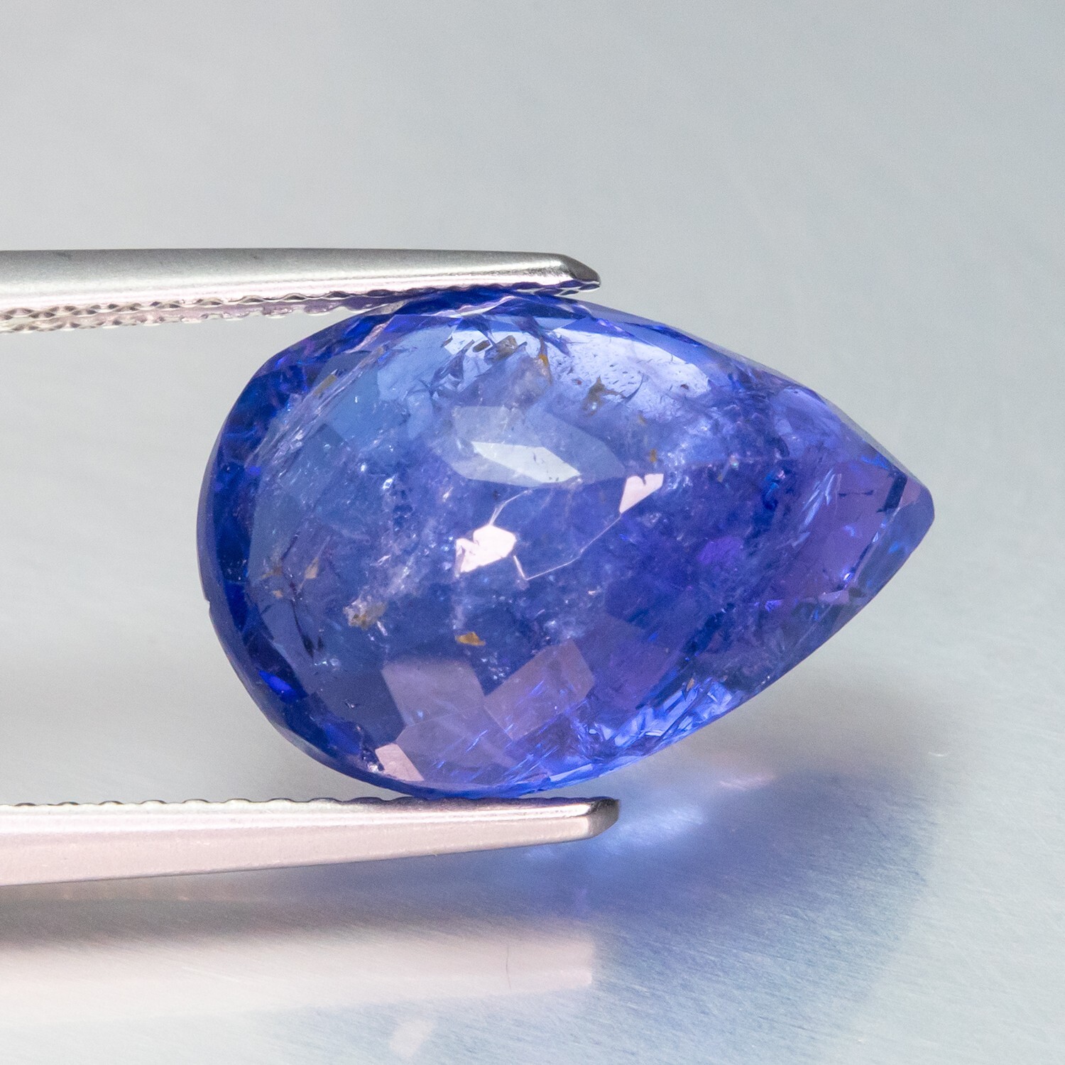 8.86 carat-NATURAL TANZANITE PURPLE BLUE PEAR CUT 15X10 MM LOOSE GEMSTONES