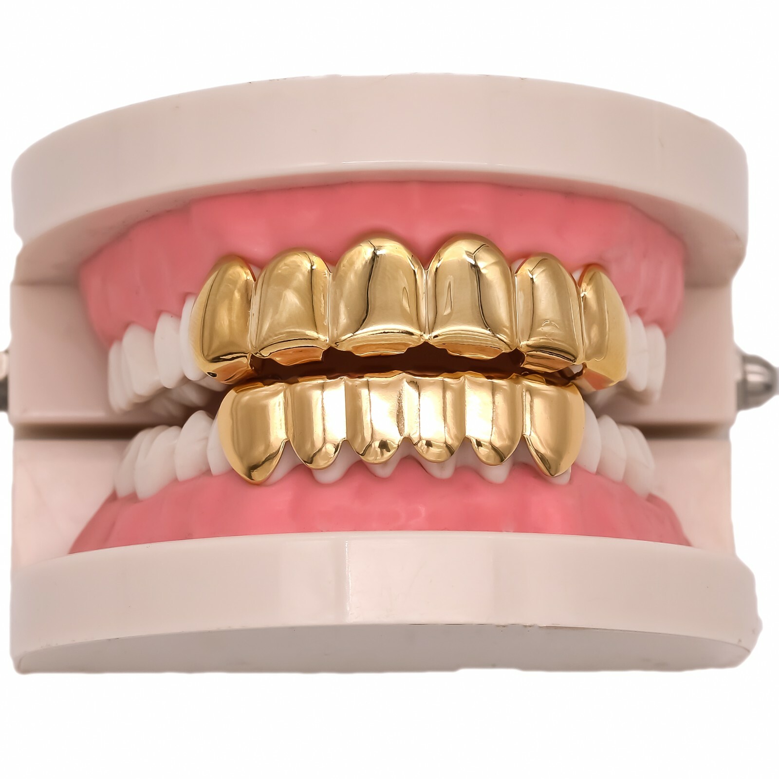 18K Gold Plated GRILLZ Top & Bottom Mouth Teeth Hip Hop Grill Hip Hop
