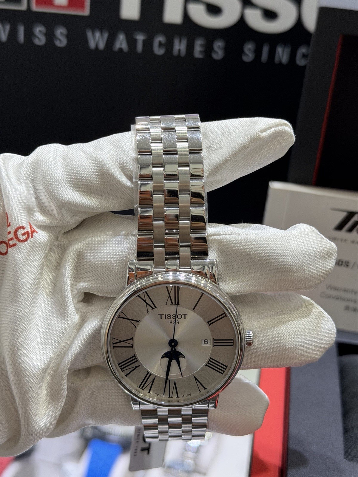 Tissot Carson Moon Phase Quartz Silver Dial Men’s Watch T1224231103300