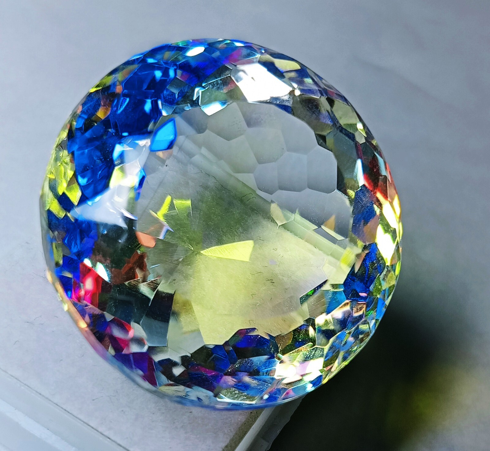 Rainbow Color Round Cut 98-100 Ct Natural Mystic Topaz Certified Loose Gemstone