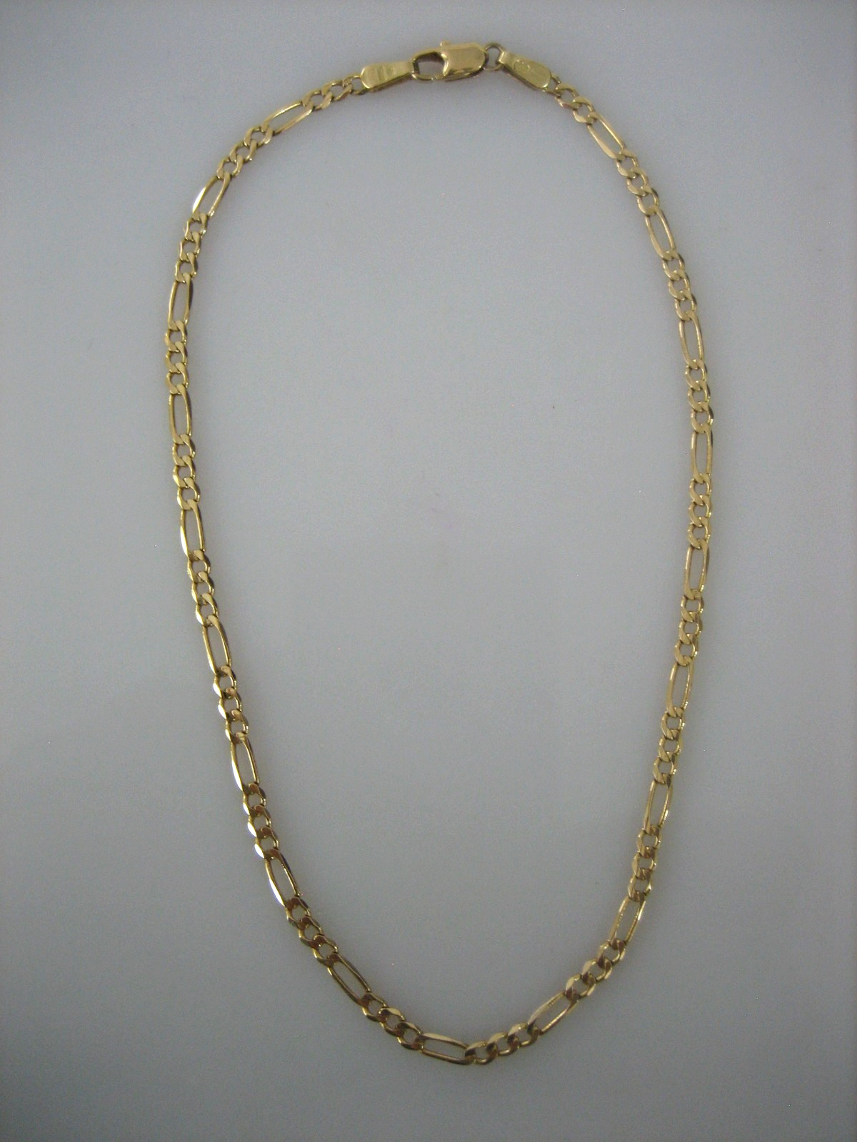 UNOAERRE FIGARO 14K YELLOW GOLD 9.5″ DELICATE CHAIN BRACELET/ANKLET
