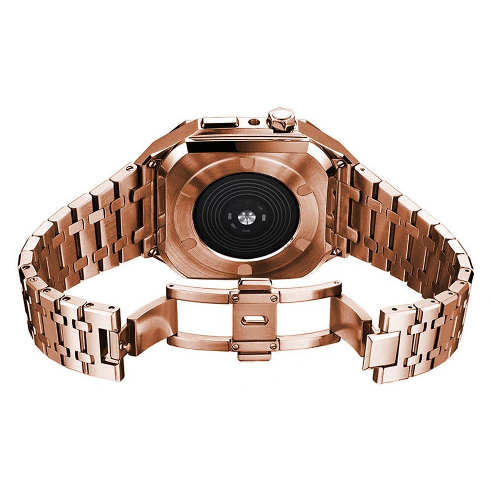 For Apple Watch Series 10 Stainless Steel AP Mod Kit Case Band Strap Cover 46mm