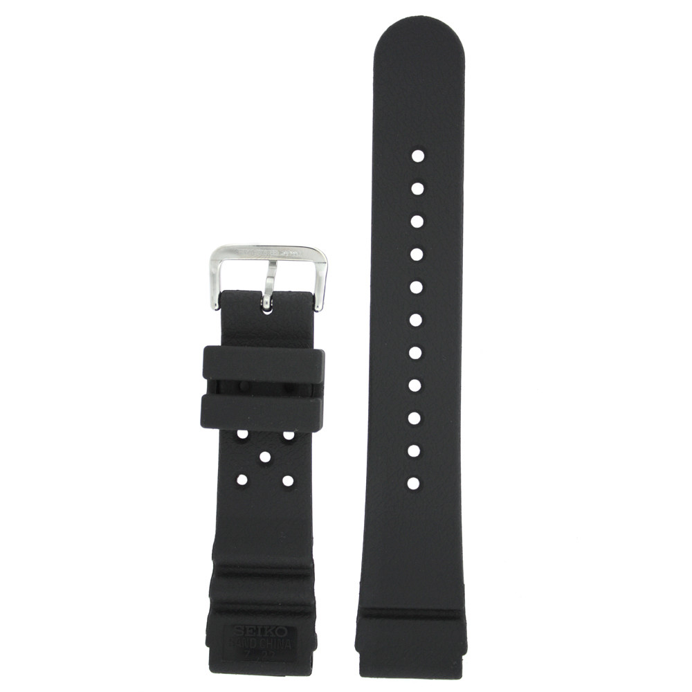 Genuine SEIKO 4F24ZZ 22mm Black Rubber Divers Band SKX173 SKX007 Z22