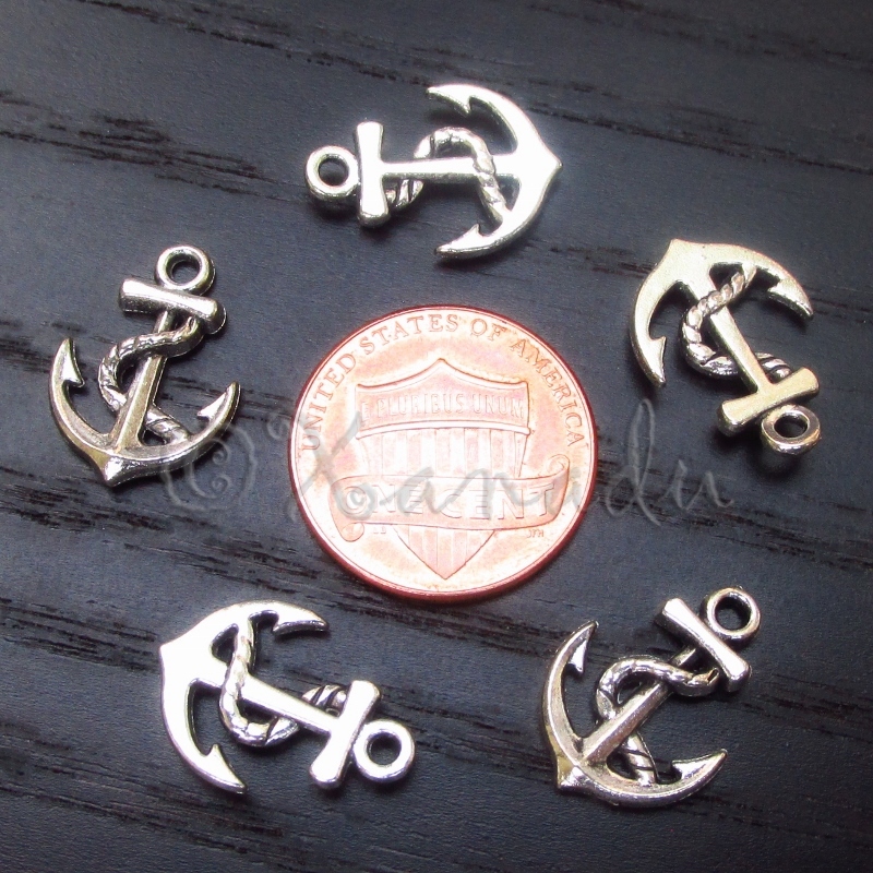 Boat Anchor Wholesale Ocean Nautical Charm Pendants C1526 – 20, 50 Or 100PCs