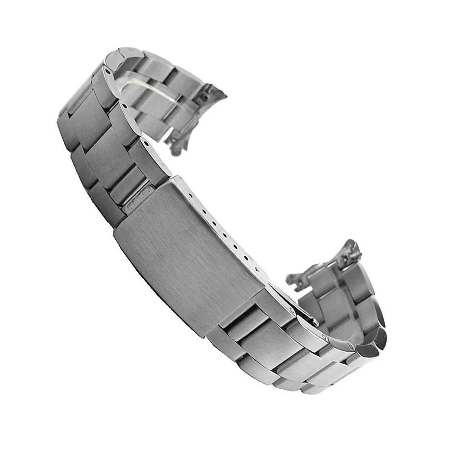 Stainless Steel Curved End Watch Band 13mm 17 18 19 20mm 21mm Metal Watch Strap