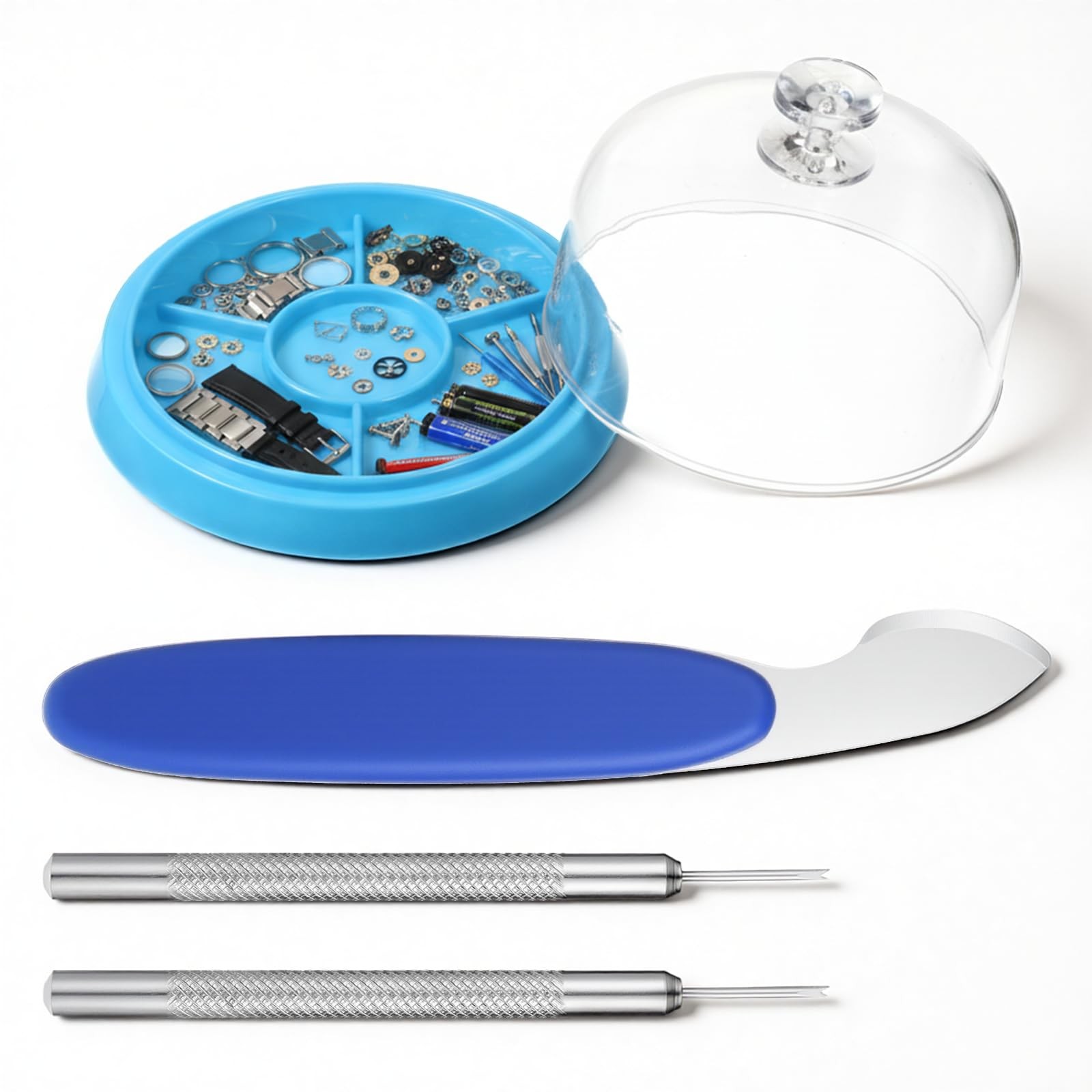 QFGasre Watch Movement Dust Cover Storage BoxWatch Parts Tray 5 Slots…