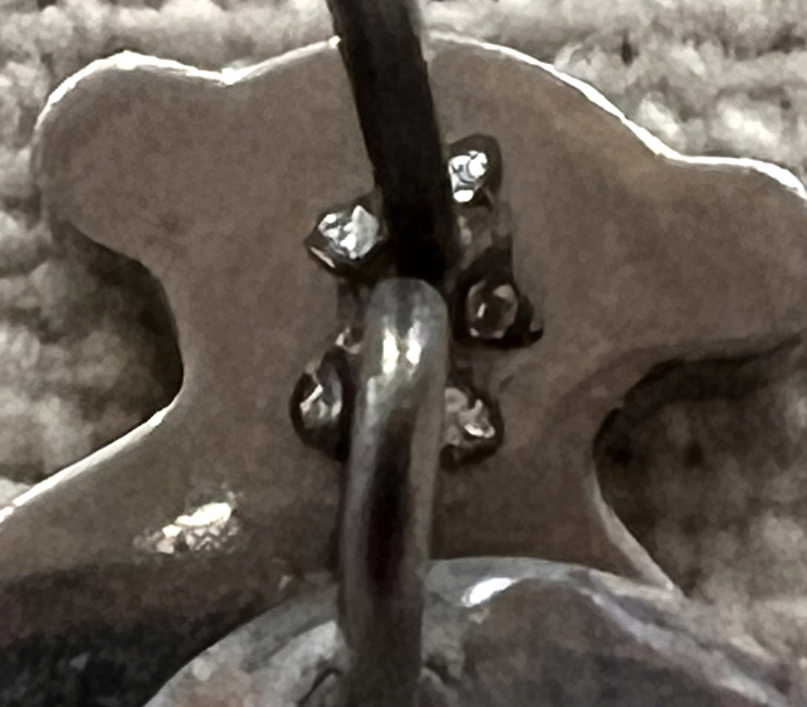 PAIR OF TOUS BEAR BACKING STUD EARRINGS- CLEAR CUBIC ZIRCONIA SOLITAIRES -SILVER
