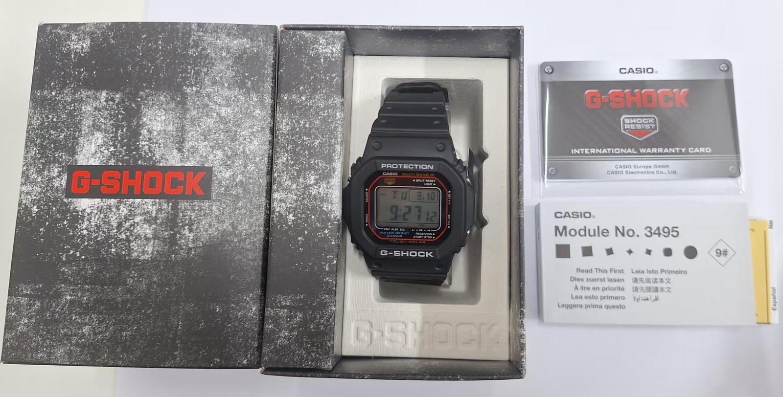 Casio G-Shock GW-M5610U-1ER Tough Solar Atomic Multiband 6 Men Watch EU Version