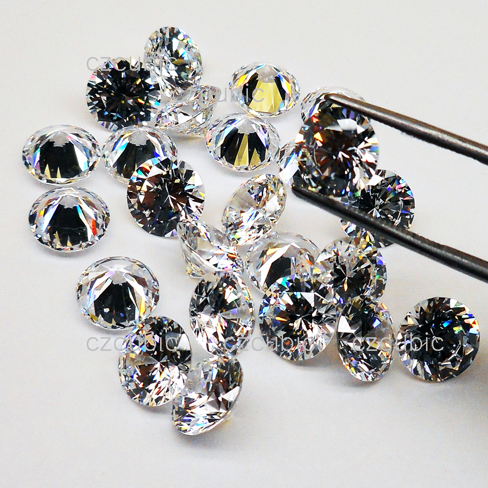 CUBIC ZIRCONIA LOOSE ROUND 2.00 MM-11.00 MM EACH WHITE CZ “AAAAA” SHIP IN U.S.A