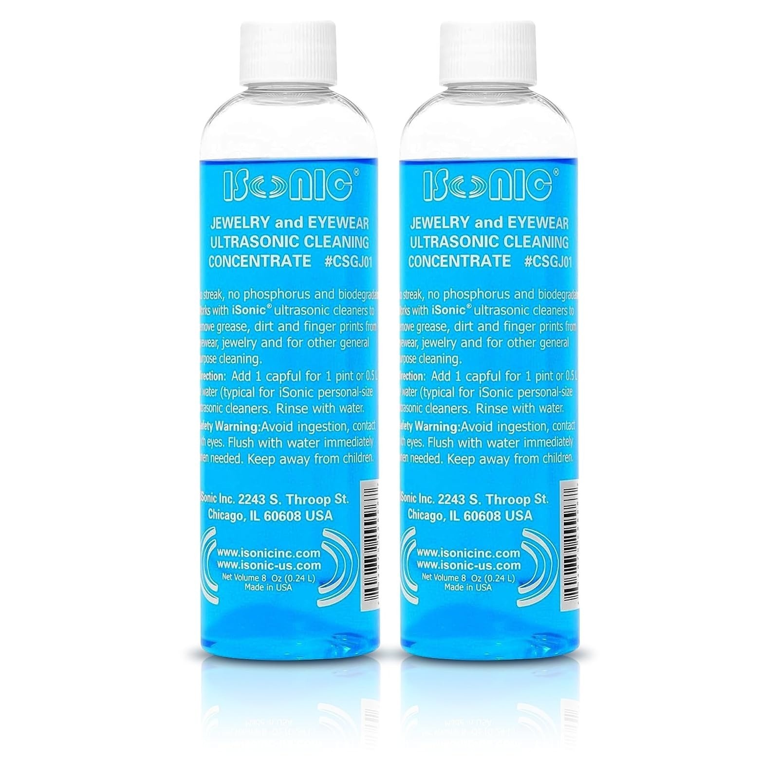 iSonic Ultrasonic Jewelry Cleaner Solution Concentrate – 8 oz