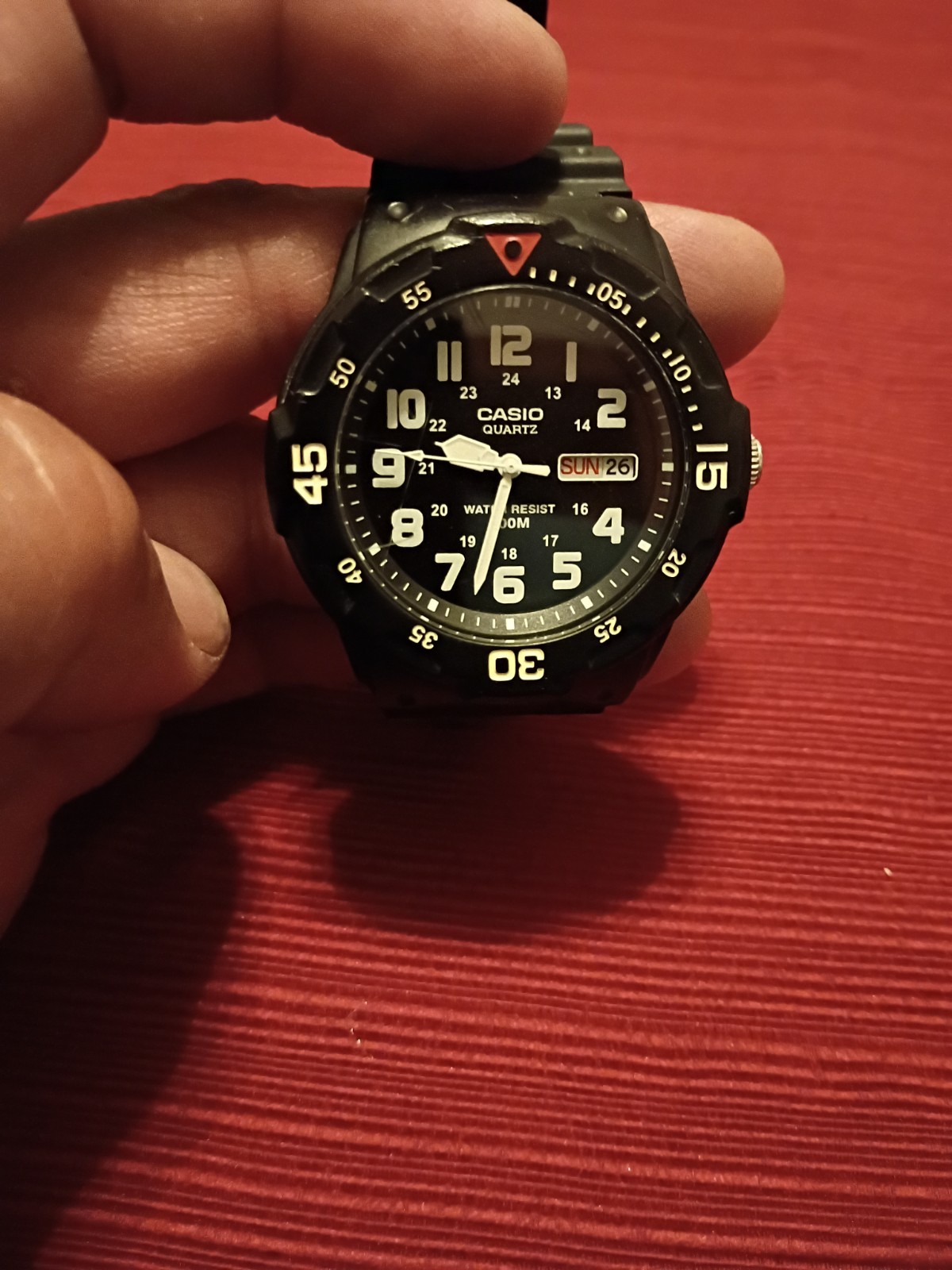 Casio MRW-200H Men’s Quartz Analog Day/Date 100m Black Resin Strap Arabic