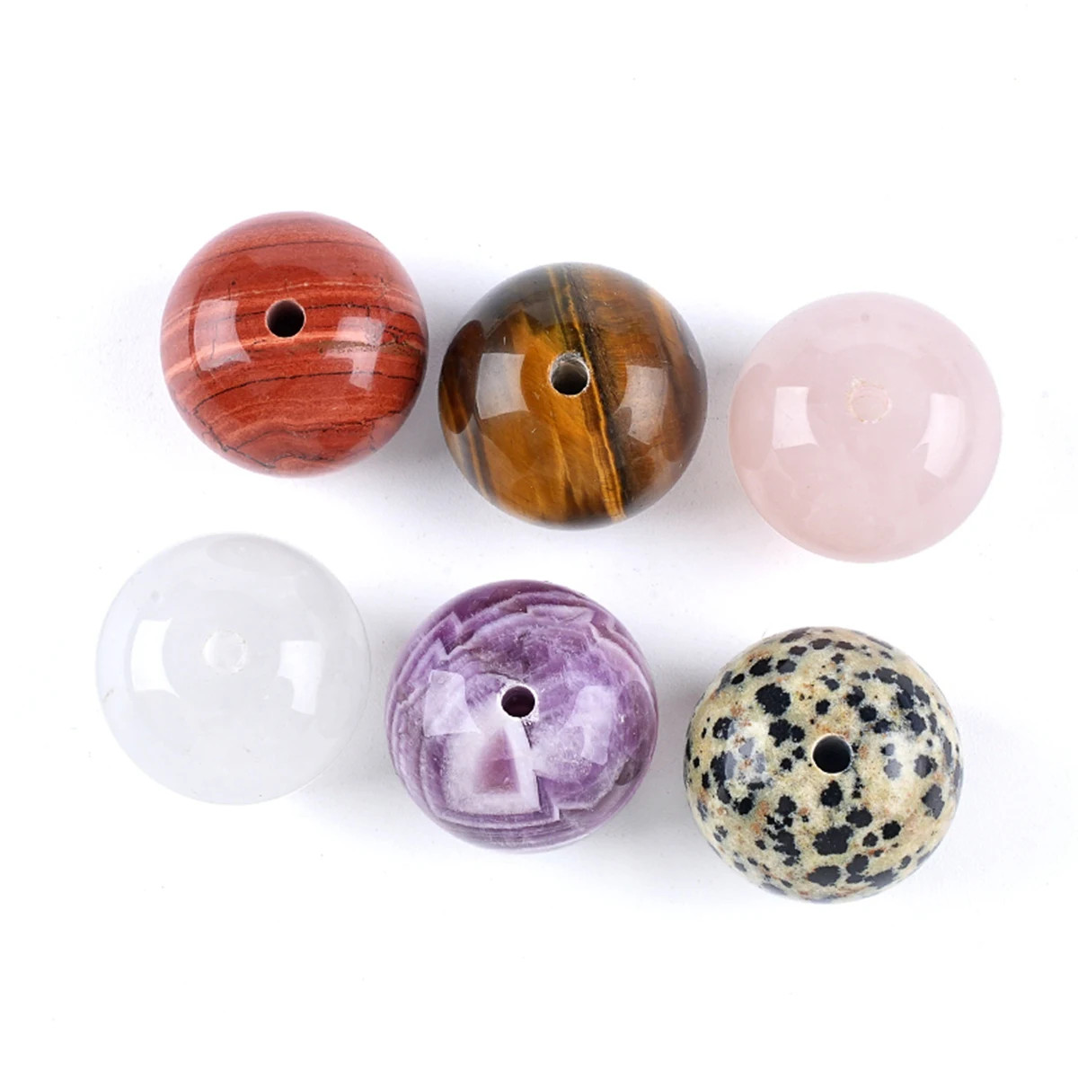 6PCS 25MM Stone Sphere Incense Holder Meditation Yoga Office Home Decor In Bag