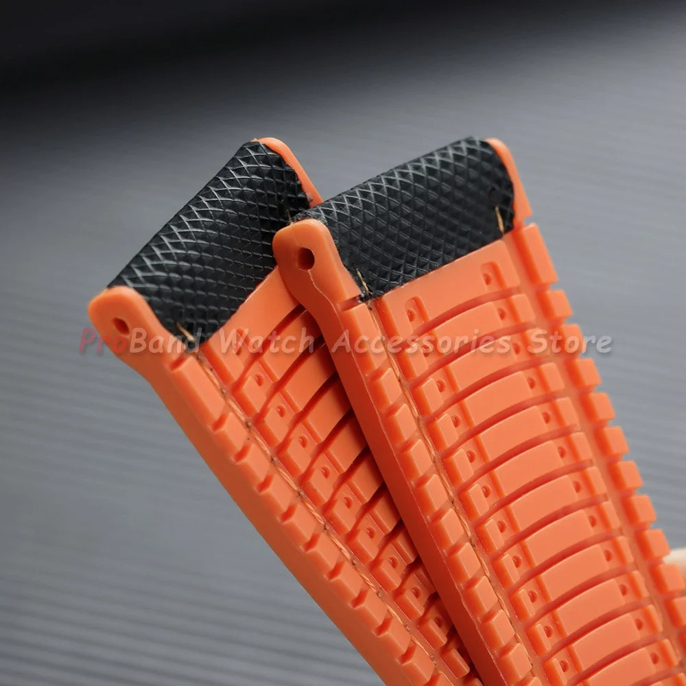 18/19/20/21/22/24mm Rubber Watch Strap Nylon Textured Silicone Bottom Watch Band