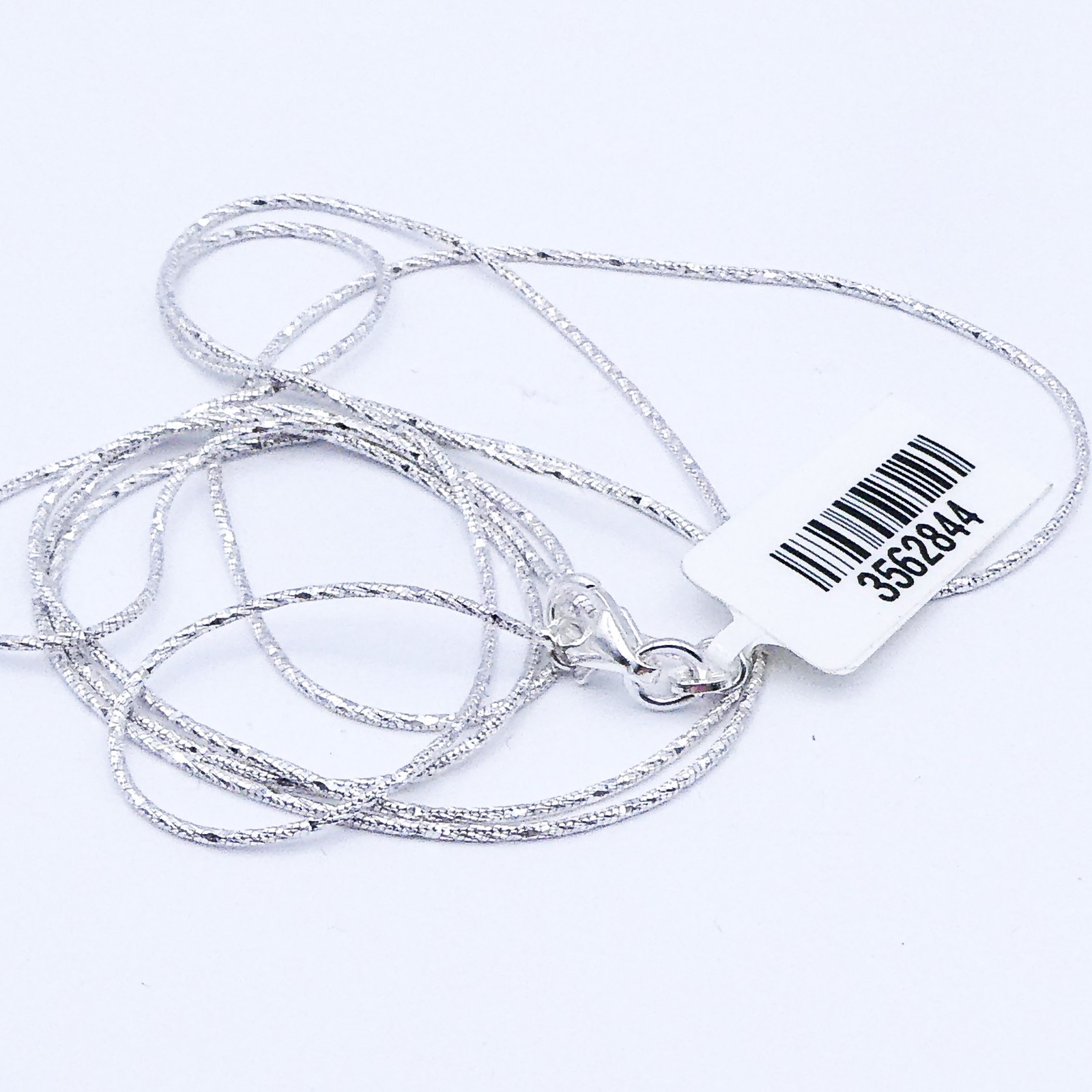 New Sterling Silver Italy Diamond Cut Snake Chain Necklace 30″ Stackable