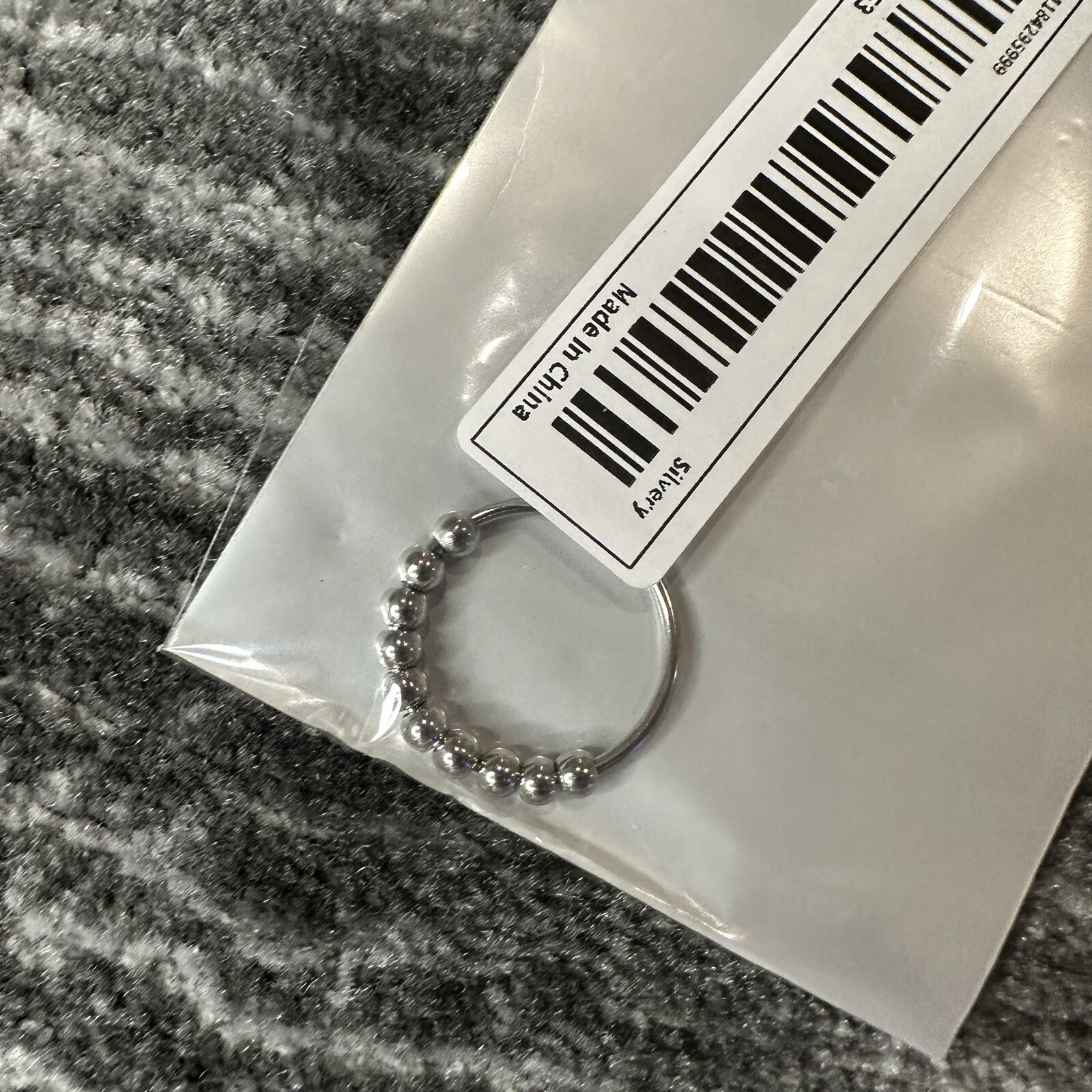 925 Sterling Silver w/ 10 Beads Womens Mens Gift Spinner Fidget Rings 8.75 New