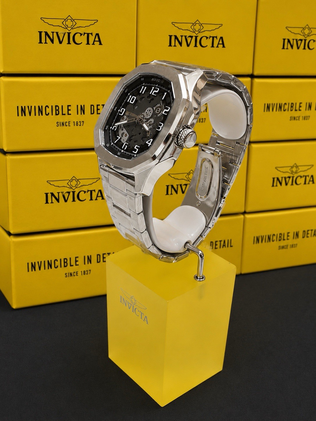 Invicta S1 Rally Diablo 50604 Men’s 46mm Black Skeleton Dial Steel Watch New