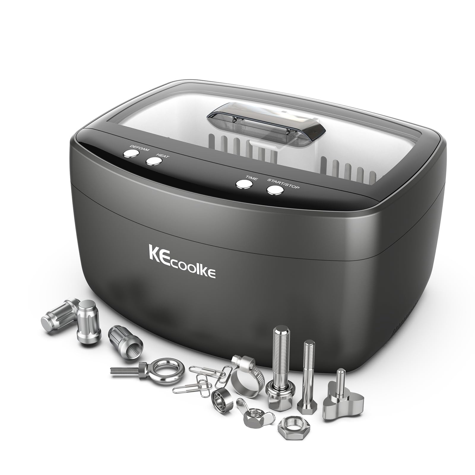 2.5L Large Capacity Ultrasonic Jewelry Cleaner with Degas, Heating and Time S…