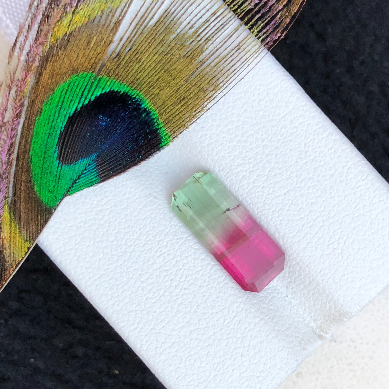 2.80 Ct Natural Bi-color watermelon Tourmaline loose Gemstone From Afghanistan