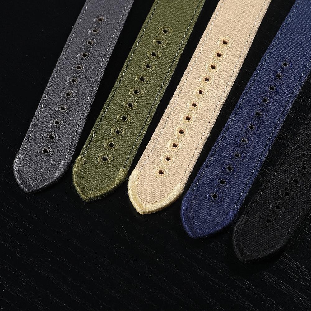 Canvas Sailcloth Watch Strap 20 22mm Soft Nylon Band Folding Clasp Sport Men New
