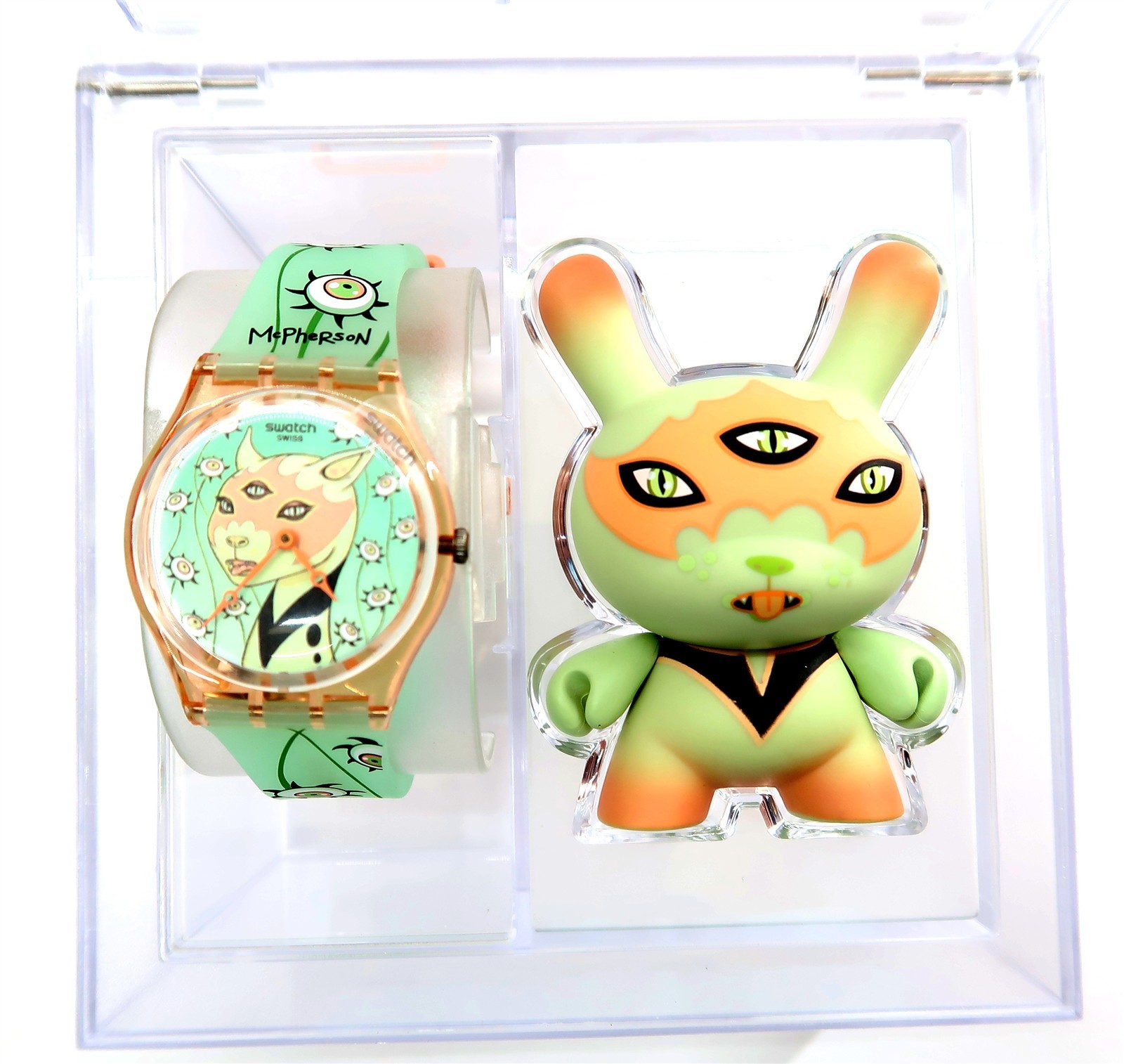 NEW Swatch KidRobot Watch THE EYES ARE WATCHING GP132 w/ Box, Case & Papers 2010