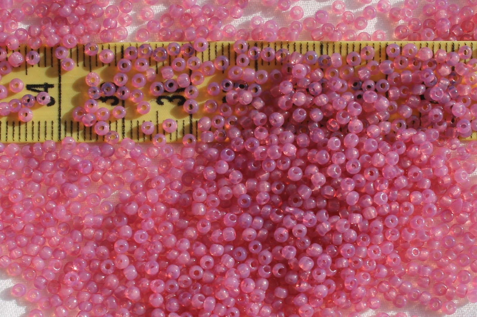 11/0 Old Time Glass Vintage French Opal Pink Seed Beads Crafts Jewelry 1oz