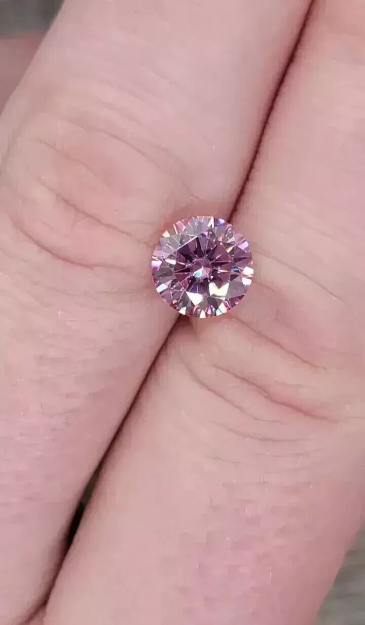 4 CT Natural Baby Pink Diamond Round Cut 10.50 mm VVS1 D Grade Certified H12