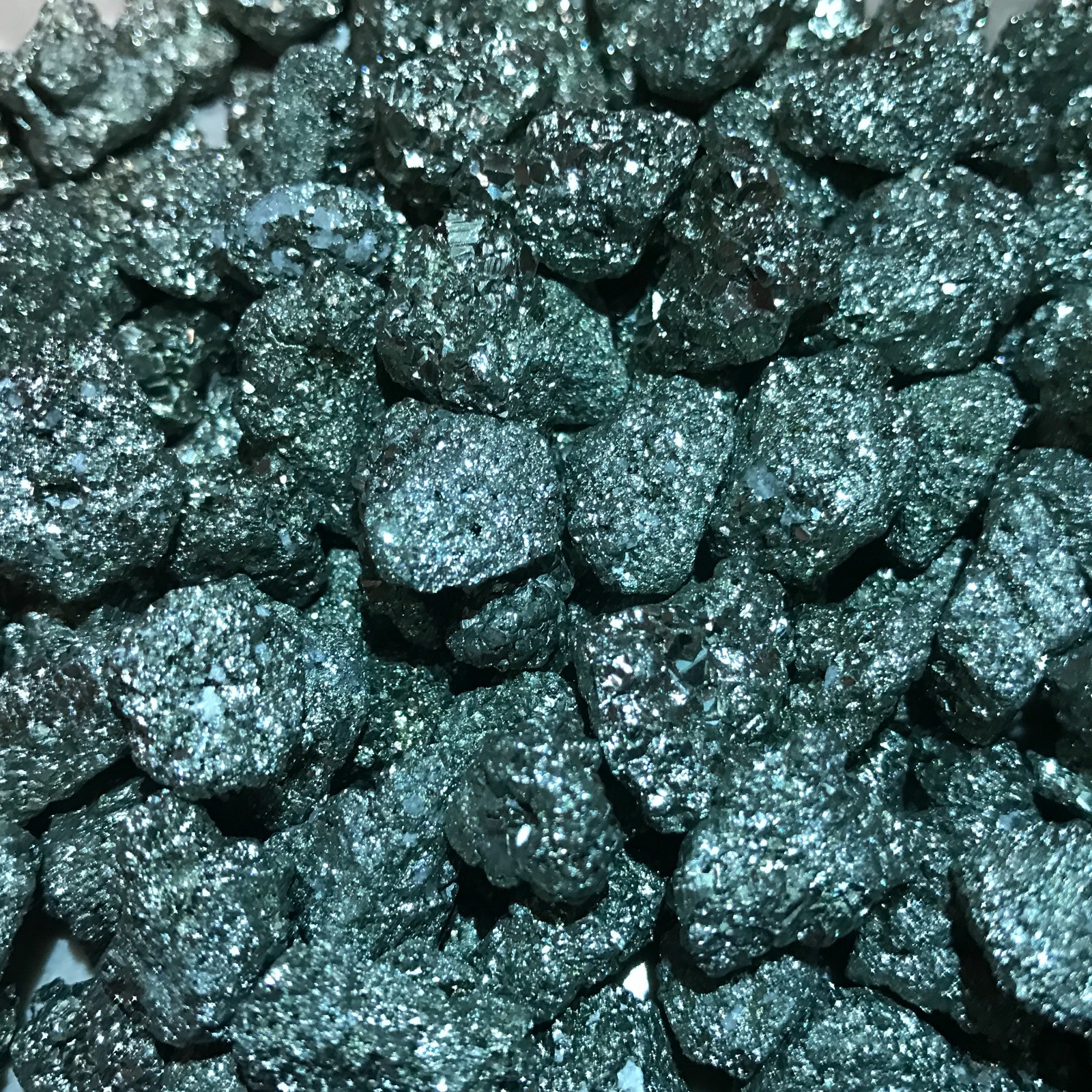 (1/2) POUND NATURAL SMALL PYRITE CRYSTAL CLUSTERS ~ 75 PIECES
