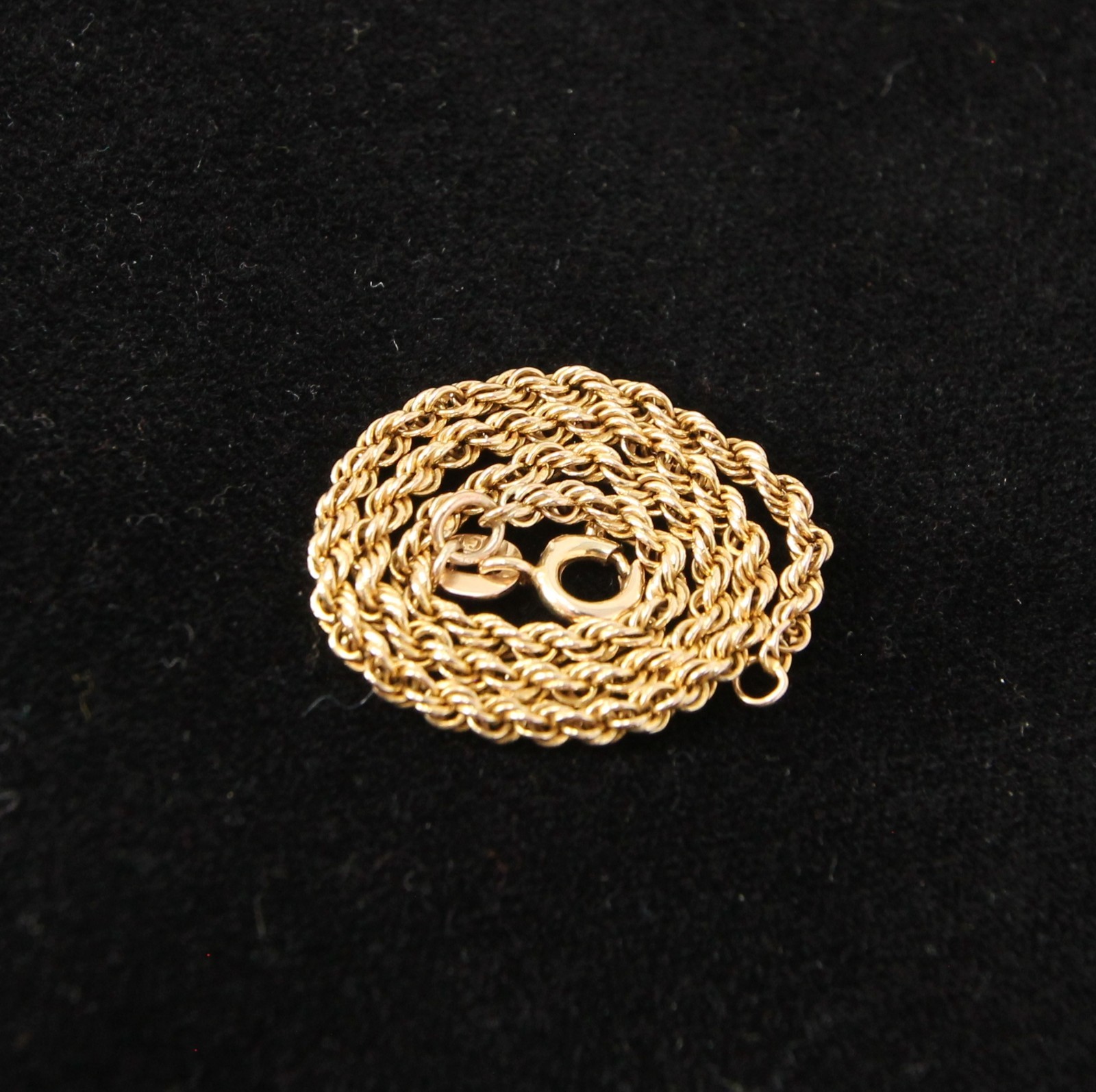 Vintage 1983 Hallmarked Solid 9ct 9k Gold Rope Chain Bracelet 7.5”