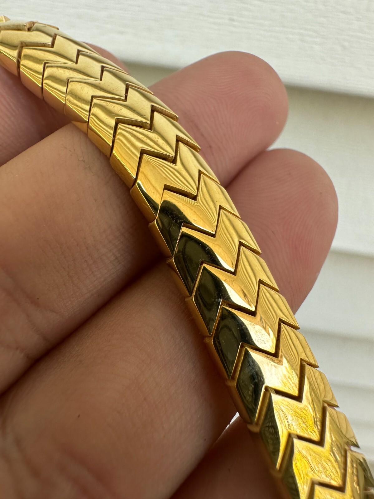 Custom Monaco Snake Bracelet Real 14k Gold Plated 925 Silver 10mm Men Ladies