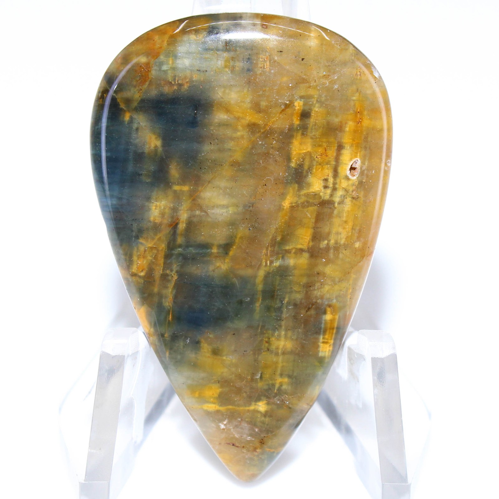 30.80 Ct. AA Nellite Pear Cabochon Loose Gemstone 38x24x4 mm