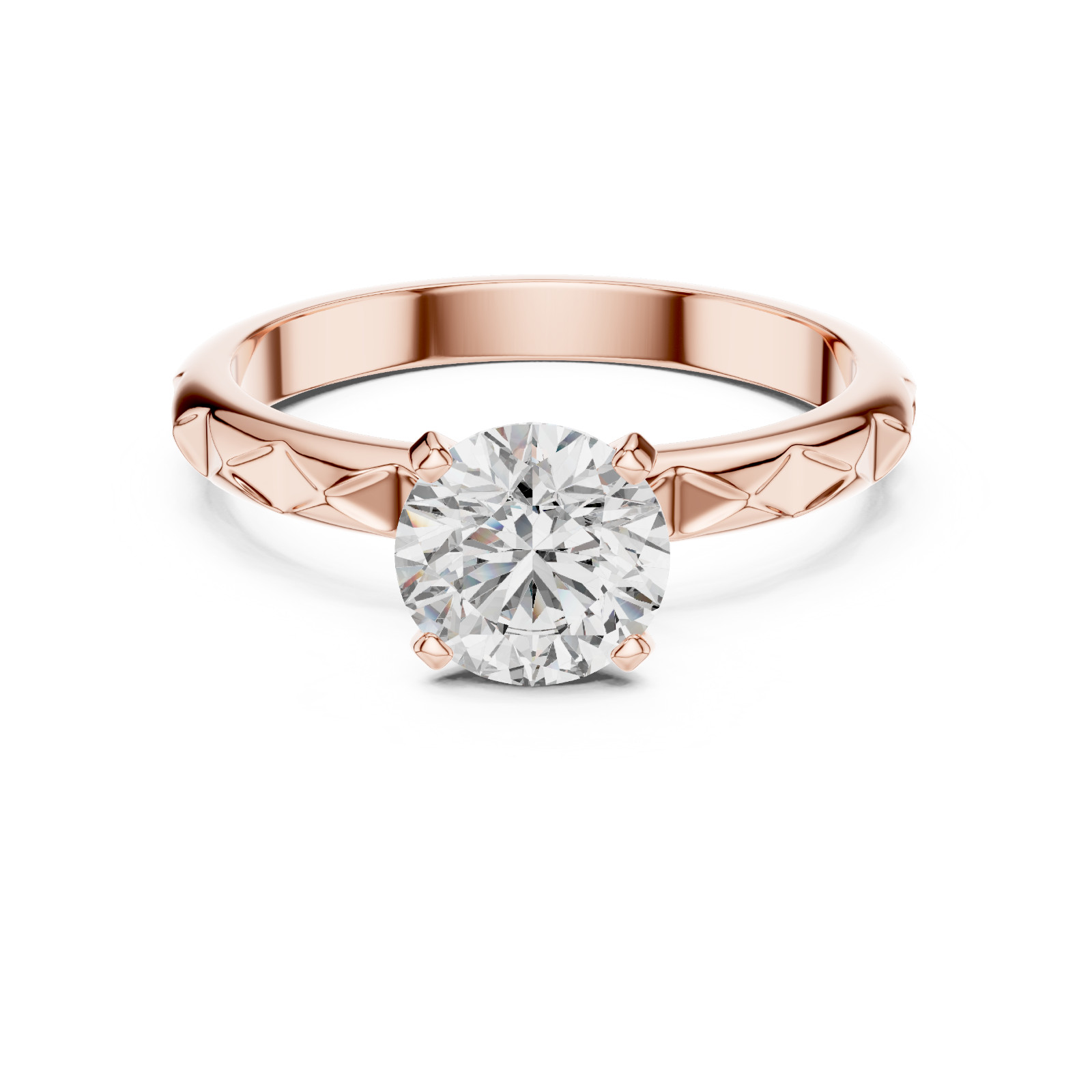 1 Ct Lab Grown Diamond IGI Certified Wedding Gift For Her Gold Ring 14 K F VVS