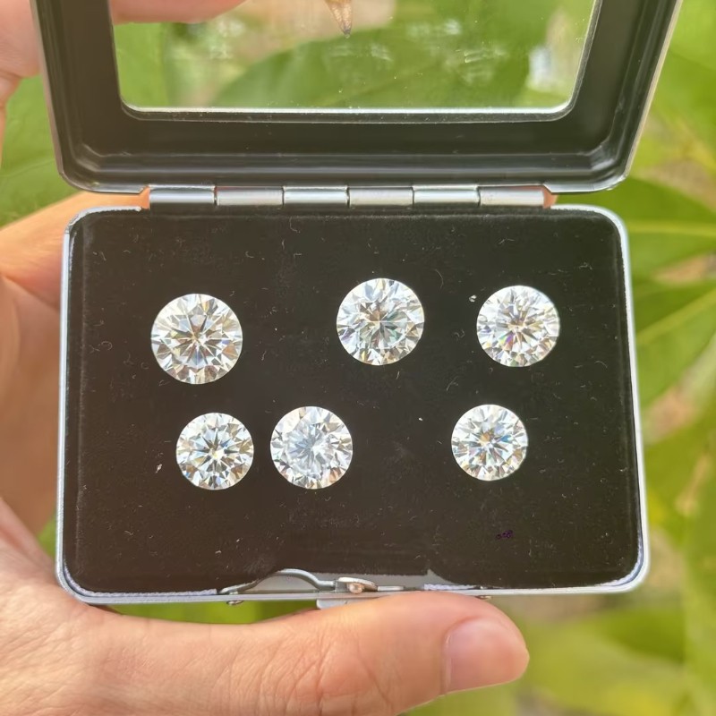 3-15mm VVS1 D Color Round Loose Moissanite Real Gem Stone GRA Certificate