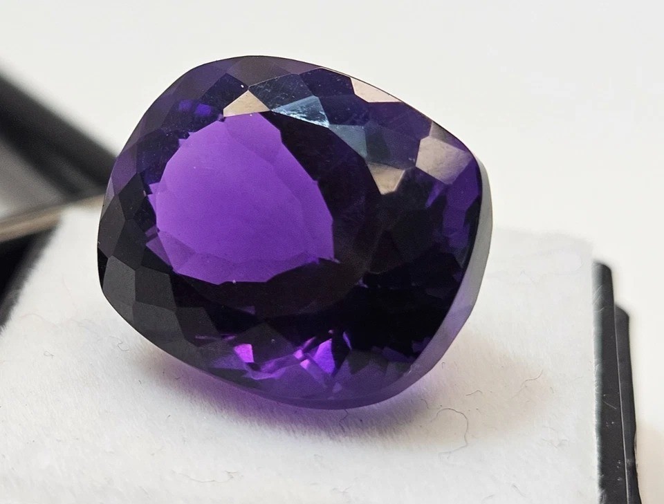 Amethyst Cushion Cut Purple 15-16 Ct Natural Loose Gemstone For Ring