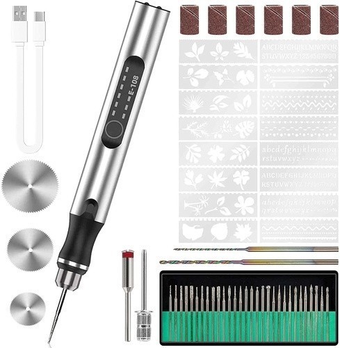 Electric Engraving Pen USB Rechargable 34 Bits Mini DIY Cordless Portable Tool