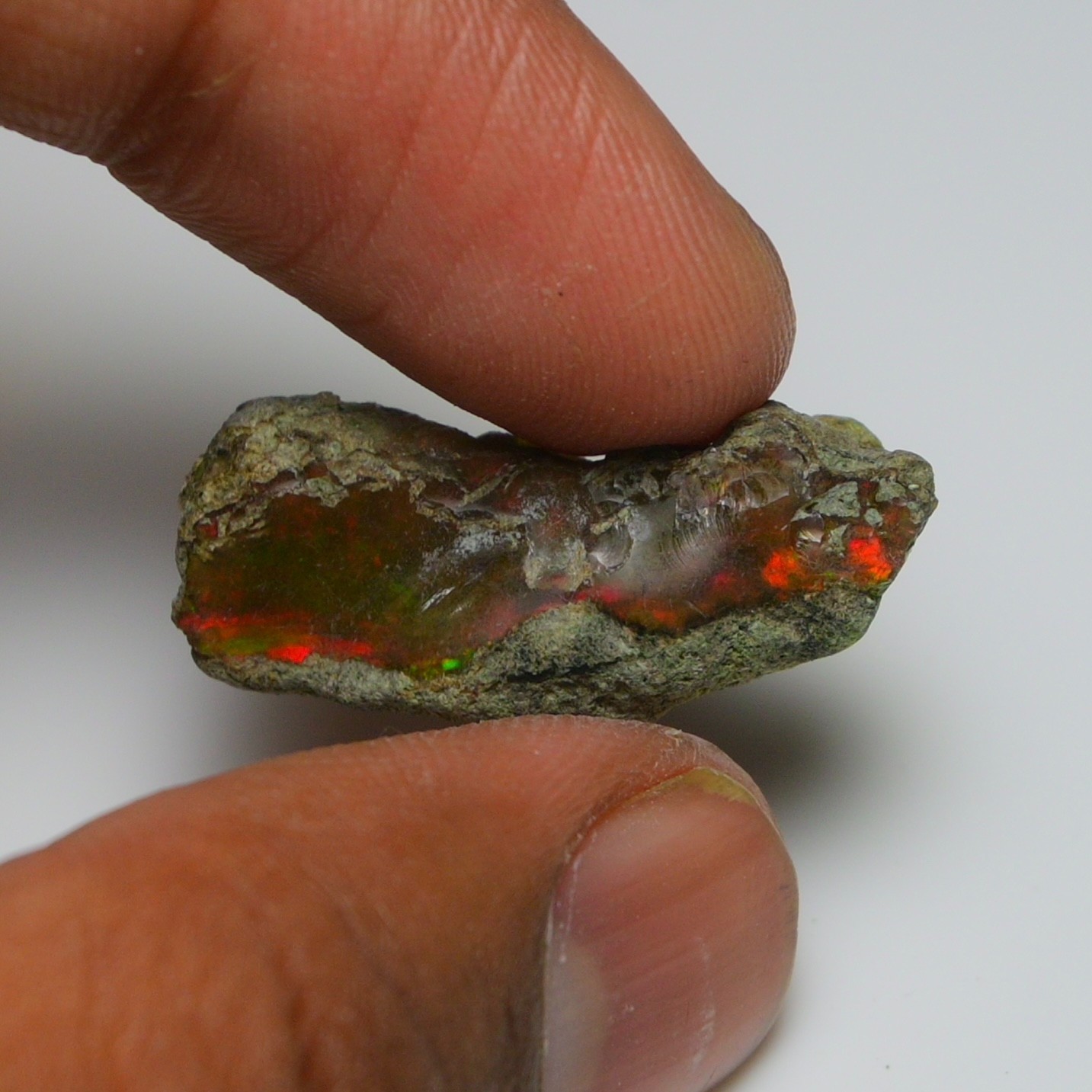Black Opal Rough 9.45 Carats, Smoked Ethiopian Welo Opal Rough, Fire Opal Raw