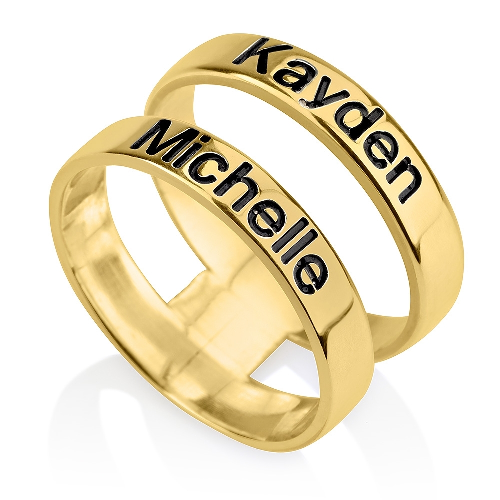 Gold Plated over Sterling Silver Name Ring-Personalized Gift for Her-ONecklace ®