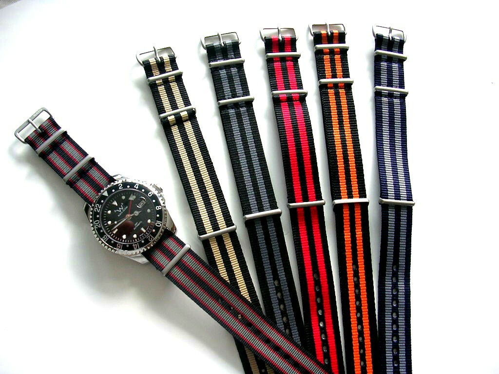 18-20-22-24 NATO G10 watch strap Premium Ballistic nylon RAF MoD Bond IW SUISSE